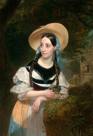 Porträt der Sängerin Fanny Tacchinardi Persiani (1812-1867) 1834