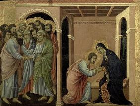 Maesta: The Virgin Says Farewell to St. John, 1308-11