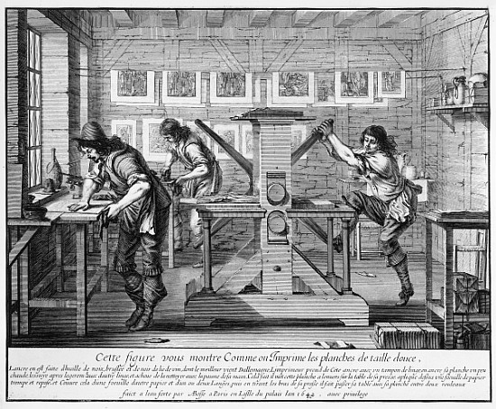 French printing press von Abraham Bosse