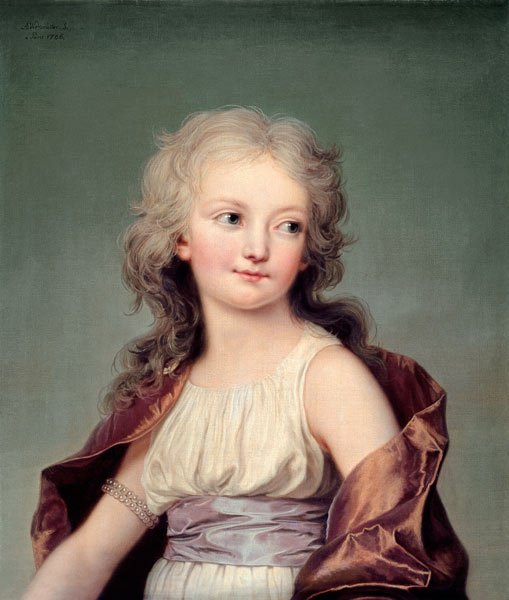 Portrait of Marie-Therese Charlotte of France (1778-1851) Duchess of Angouleme von Adolf Ulrich Wertmuller