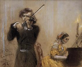 Clara Schumann et Joseph Joachim en concert 1854