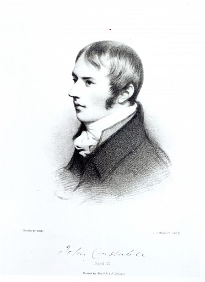 John Constable, aged 20; engraved by Thomas Herbert Maguire von (after) Daniel Gardner