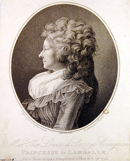 Marie Therese Louise de Savoie-Carignan (1749-92) Princess of Lamballe von (after) Henri-Pierre Danloux