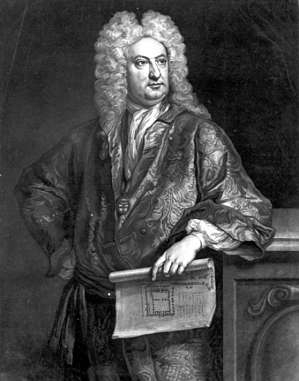 Sir John Vanbrugh; engraved by John Faber the Younger von (after) Jonathan the Elder Richardson