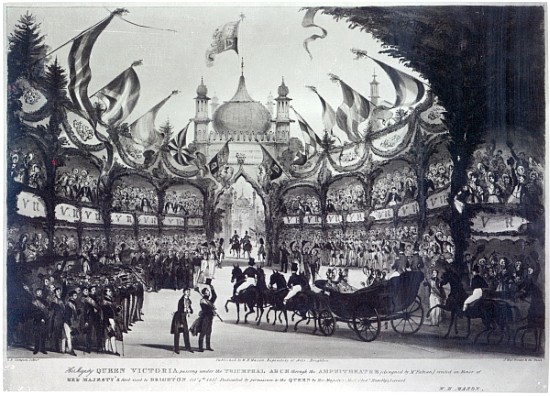 Queen Victoria''s first visit to Brighton; engraved by George Bryant Campion von (after) W.H. Mason
