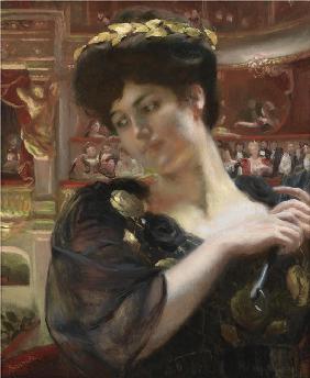 La Comédie-Française. Porträt der Schauspielerin Gabrielle Réjane (1856-1920)