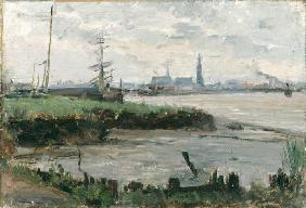Antwerpener Hafenlandschaft 1889