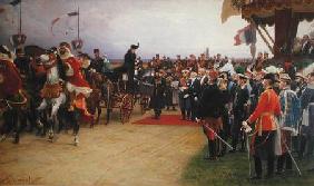 President Emile Loubet (1838-1929) Welcoming Tsar Nicolas II (1894-1917) and the Empress Alexandra ( c.1905