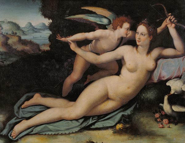 Venus and Cupid von Alessandro Allori