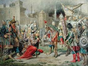 Tsar Ivan IV Vasilyevich the Terrible (1530-84) conquering Kazan 1880  on