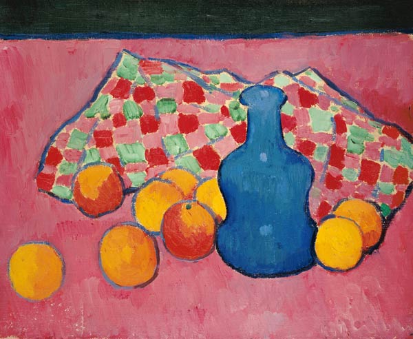 Blaue Vase mit Orangen von Alexej von Jawlensky