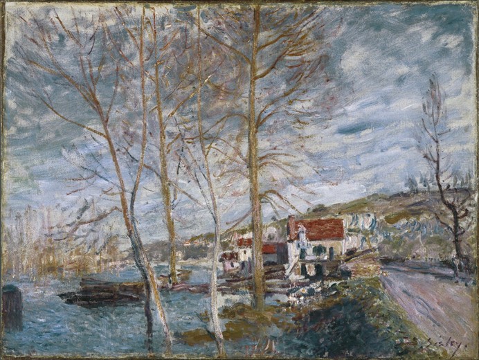 Die Überschwemmung in Moret (Inondation à Moret) von Alfred Sisley