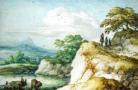 Hikers in the Highlands c.1655  on