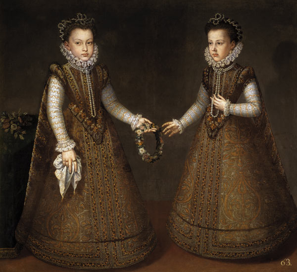 Infanta Isabel Clara Eugenia (1566-1633) und Katharina Michaela von Spanien (1567-1597) von Alonso Sanchez Coello