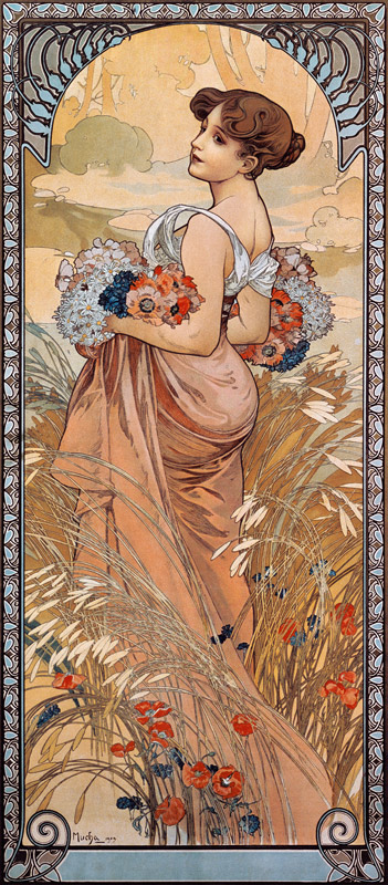 Die Jahreszeiten: Der Sommer von Alphonse Mucha