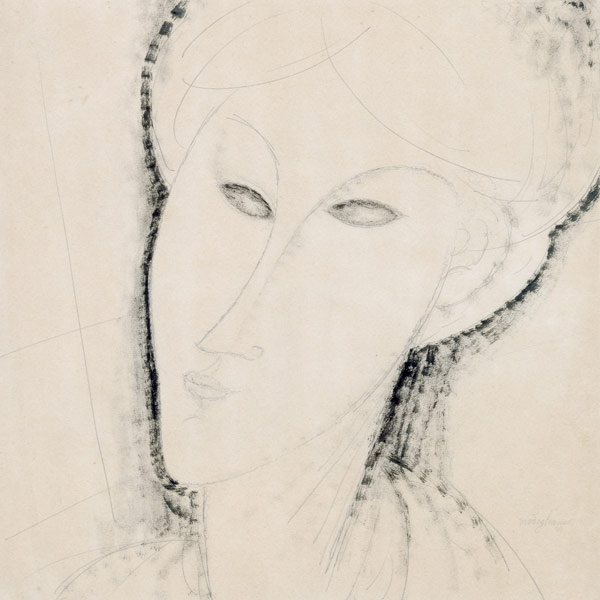 A.Modigliani, Tête de Femme, 1914. von Amedeo Modigliani
