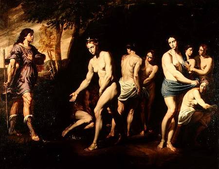 Diana and her Nymphs Surprised by Actaeon von Andrea Vaccaro