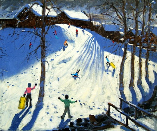 The footbridge, Morzine von Andrew  Macara