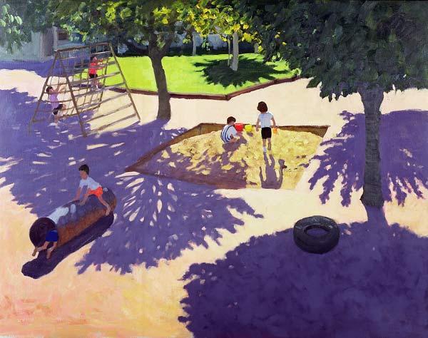 Sandpit, France (oil on canvas) 