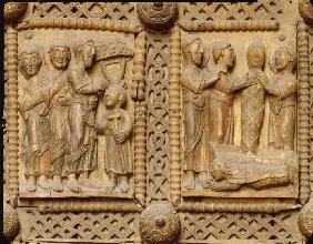 Kapitoltüre, Heilung des Blinden, Erweckung des Lazarus 1050/60