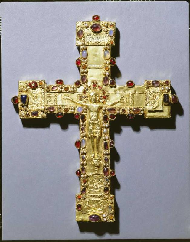 Sogenanntes Erpho-Kreuz, Reliquienkreuz des Erzbischofs Erpho von Anonym Romanisch