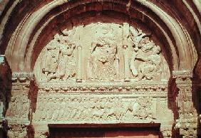 Adoration of the Magi and the Entry of Christ into Jerusalemfrom the tympanum of the left portal of c.1180