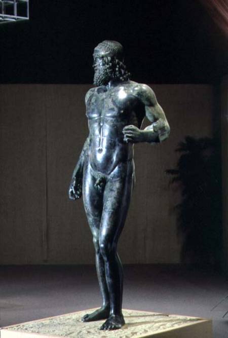 Bronze Soldier, retrieved from the Sea at Riace, Sicily von Anonymous