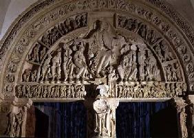 Central nave portal of the narthextympanum depicting Christ Enthroned c.1125