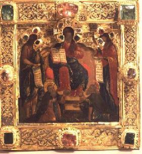 Cover for the icon of the Deesis (Christ) with genuflecting saintsMoscow late 16th