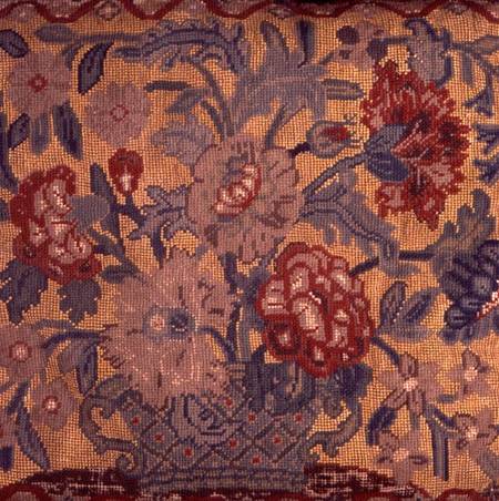 Detail of the cushion of a chair used by one of Elizabeth's maids of honour, in the drawing room von Anonymus