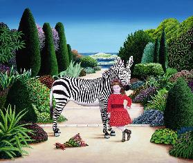 Girl with Zebra  1984