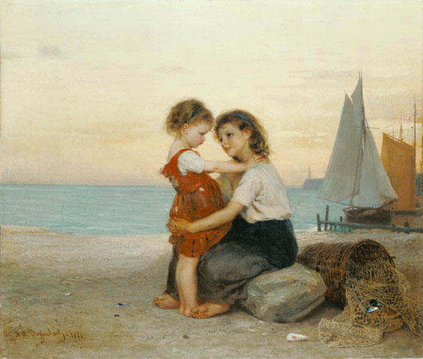 Sisters on the Beach von Anton Dieffenbach