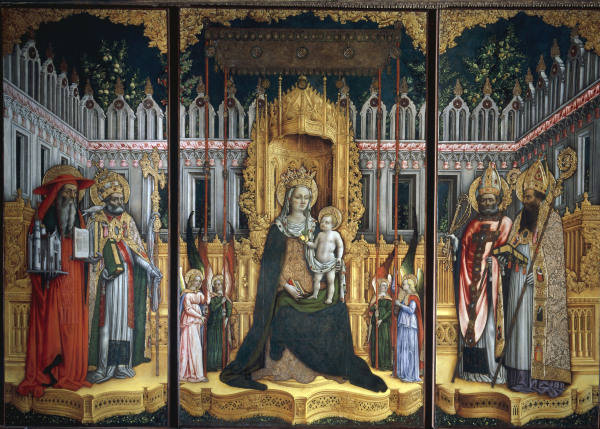 A.Vivarini u.a., Madonna mit Kirchenvaet. von Antonio Vivarini