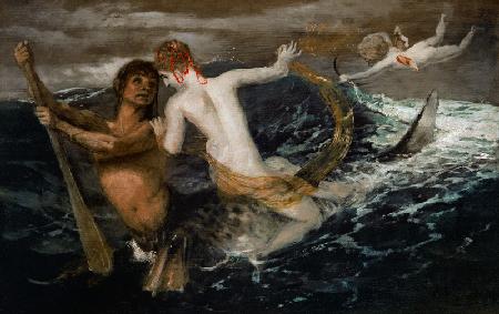 Triton, eine Nereide