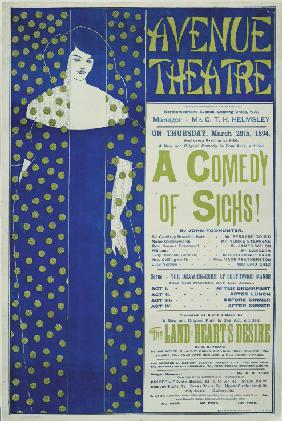 Avenue Theater, A Comedy of Sighs! (Plakat) 1894