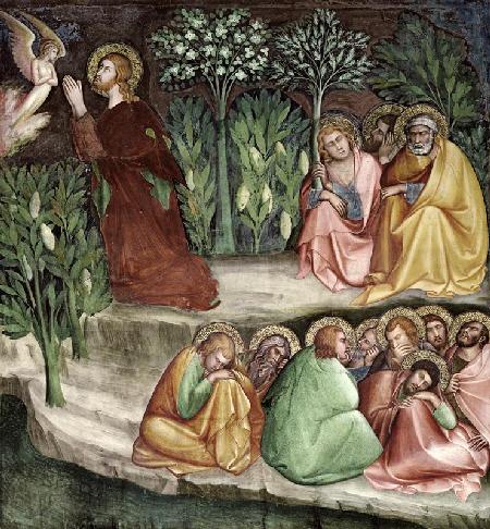 Christ in the Garden of Gethsemane, from a series of Scenes of the New Testament (fresco) 1864