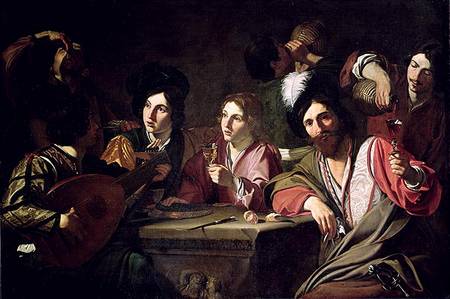 Meeting of Drinkers von Bartolomeo Manfredi