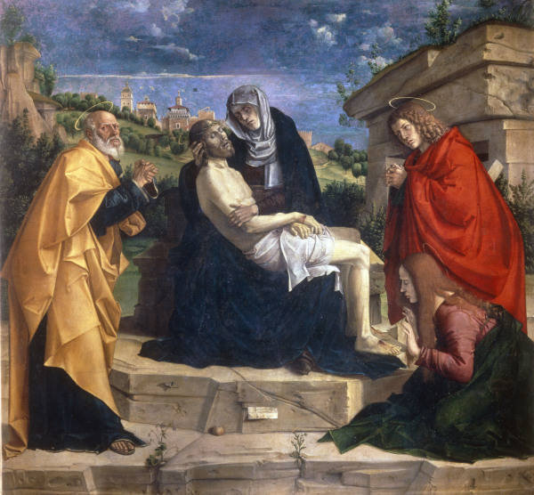 B.Montagna, Pieta mit Heiligen von Bartolomeo Montagna
