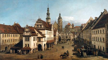 Der Marktplatz zu Pirna 1750