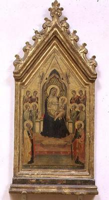 Madonna and Child Enthroned with SS. Peter and Paul and Angels (tempera on panel) von Bernardo Daddi