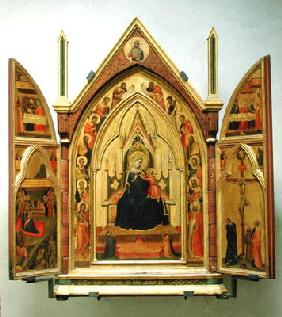 Madonna and Child with Saints (tempera on panel) 01st-
