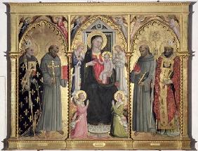 Madonna and Child with St. Louis of Toulouse, St. Francis of Assisi, St. Anthony of Padua and St. Ni 1802