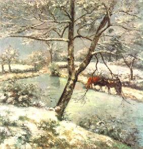 Winter in Montfoucault, Schneestimmung 1875