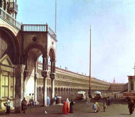 Piazza di San Marco from the Doges' Palace von Giovanni Antonio Canal (Canaletto)