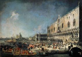 Empfang eines französischen Gesandten in Venedig 1740
