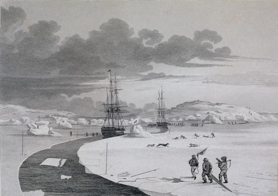 Cutting into Winter Island, October 1821, von Captain George Francis Lyon