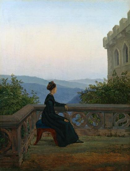 Frau auf dem Söller 1824