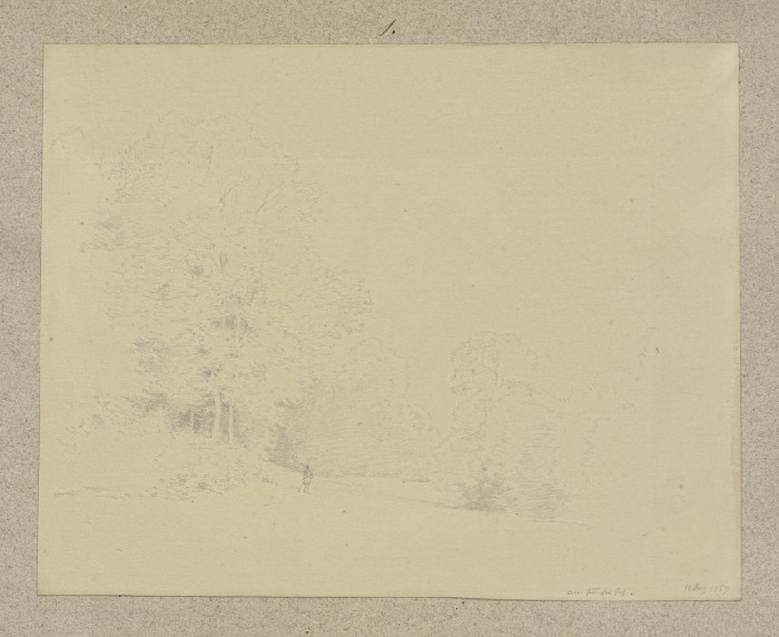 Baumbestandener Landweg am Häuser-Hof bei Braunfels-Bonbaden von Carl Theodor Reiffenstein