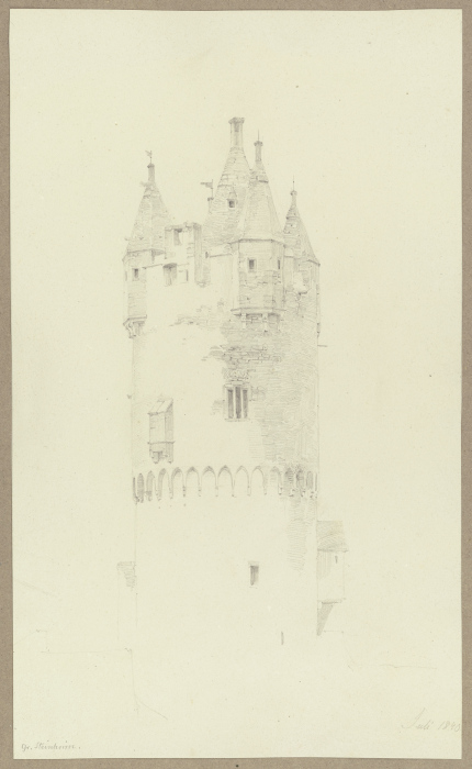 Bergfried des Steinheimer Schlosses von Carl Theodor Reiffenstein