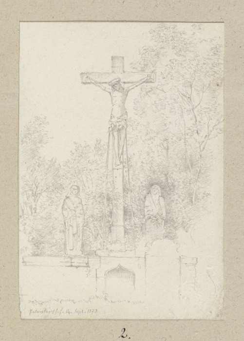 Grabmale mit Kruzifix von Carl Theodor Reiffenstein